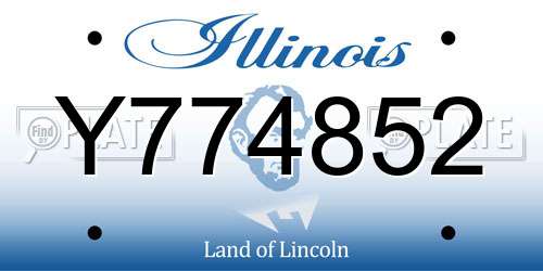 Y774852 Illinois License Plate
