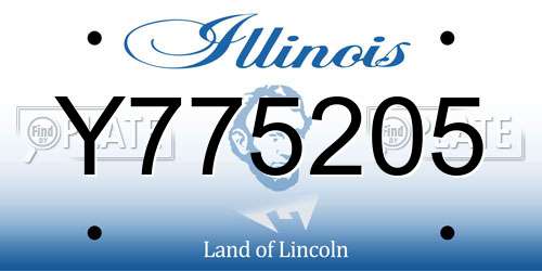 Y775205 Illinois License Plate