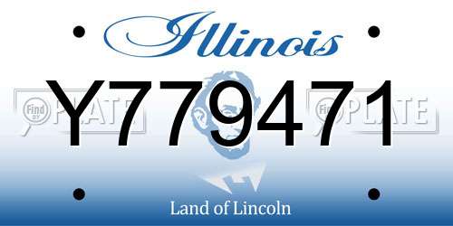 Y779471 Illinois License Plate