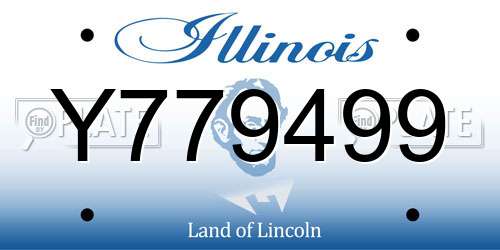 Y779499 Illinois License Plate