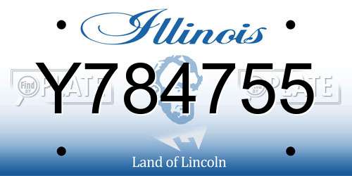 Y784755 Illinois License Plate