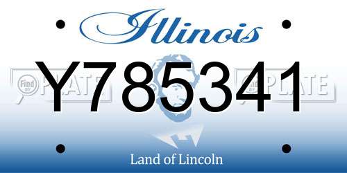 Y785341 Illinois License Plate