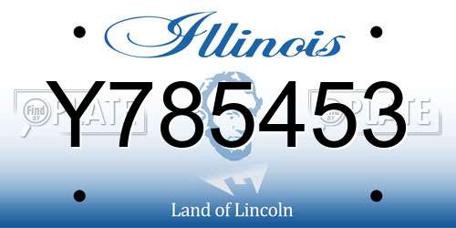 Y785453 Illinois License Plate