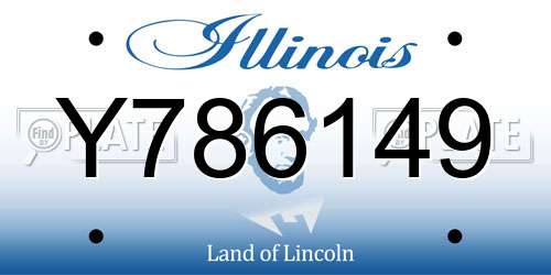 Y786149 Illinois License Plate