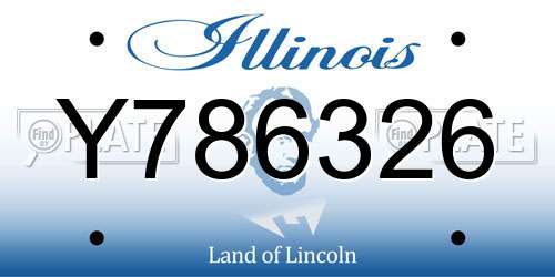 Y786326 Illinois License Plate
