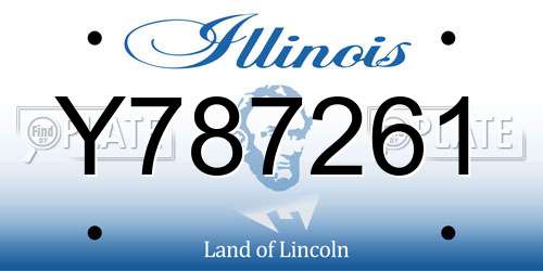 Y787261 Illinois License Plate
