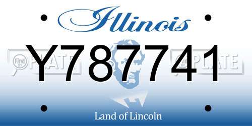 Y787741 Illinois License Plate