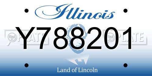 Y788201 Illinois License Plate