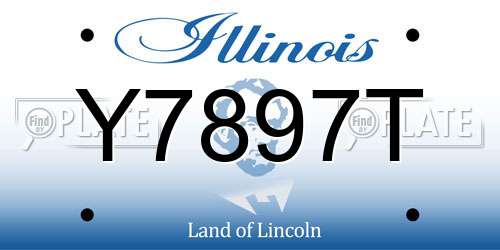 Y7897T Illinois License Plate