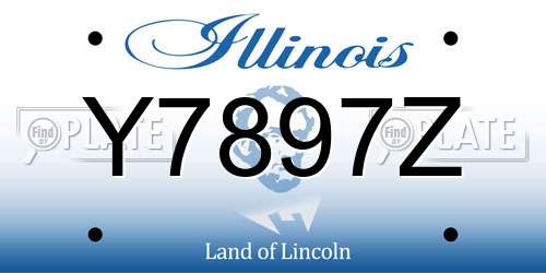 Y7897Z Illinois License Plate