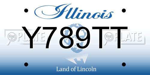 Y789TT Illinois License Plate