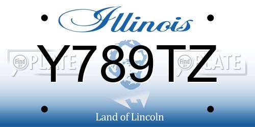 Y789TZ Illinois License Plate