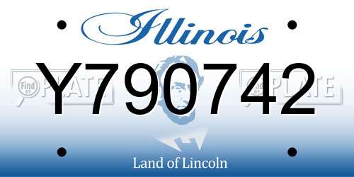 Y790742 Illinois License Plate