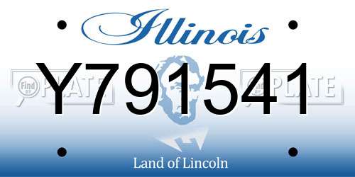 Y791541 Illinois License Plate