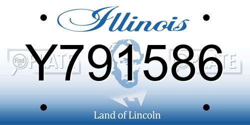 Y791586 Illinois License Plate
