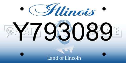 Y793089 Illinois License Plate