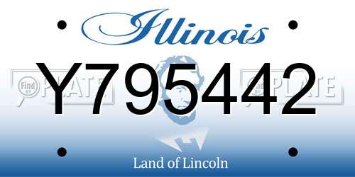 Y795442 Illinois License Plate