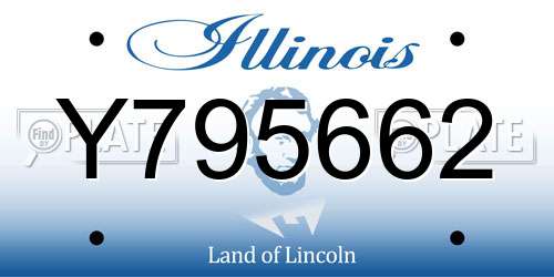 Y795662 Illinois License Plate