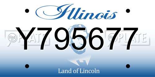 Y795677 Illinois License Plate