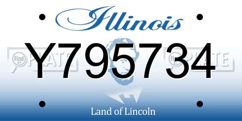 Y795734 Illinois License Plate