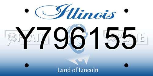 Y796155 Illinois License Plate