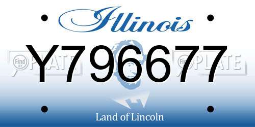 Y796677 Illinois License Plate