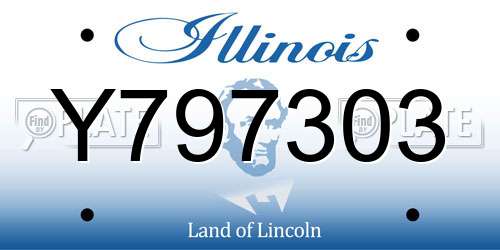 Y797303 Illinois License Plate