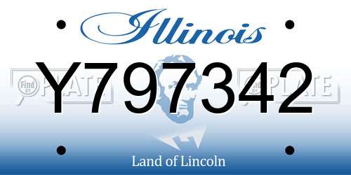 Y797342 Illinois License Plate