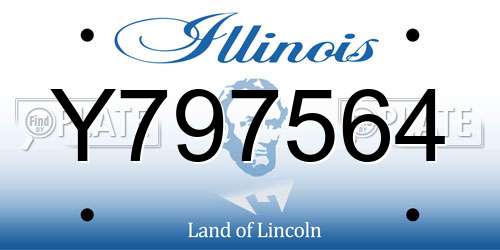 Y797564 Illinois License Plate
