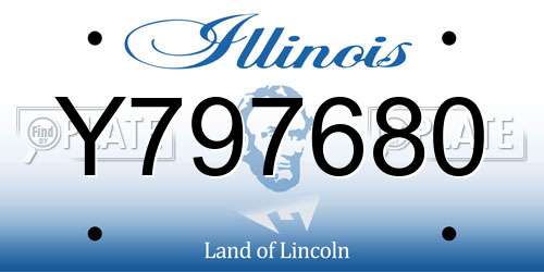 Y797680 Illinois License Plate