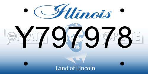 Y797978 Illinois License Plate