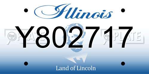 Y802717 Illinois License Plate
