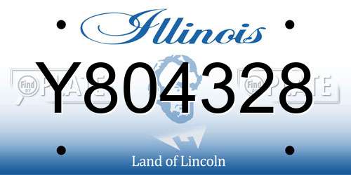Y804328 Illinois License Plate