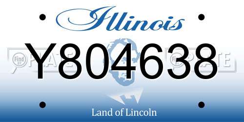Y804638 Illinois License Plate