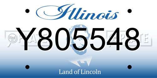 Y805548 Illinois License Plate