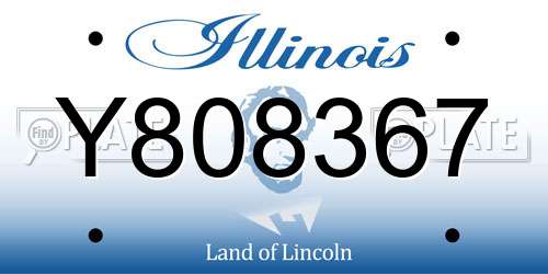Y808367 Illinois License Plate