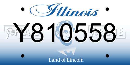 Y810558 Illinois License Plate