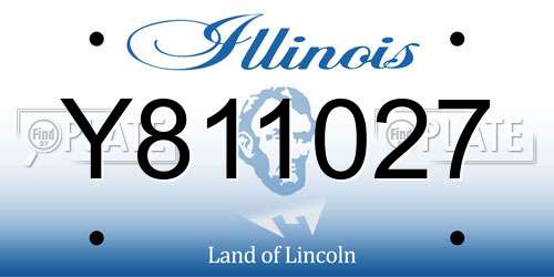Y811027 Illinois License Plate