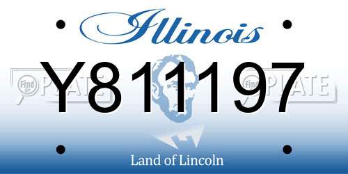 Y811197 Illinois License Plate