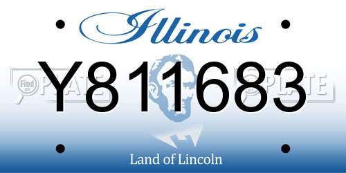 Y811683 Illinois License Plate