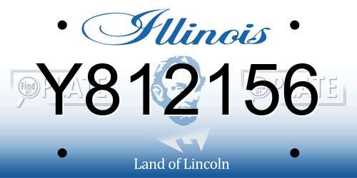 Y812156 Illinois License Plate