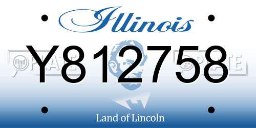 Y812758 Illinois License Plate