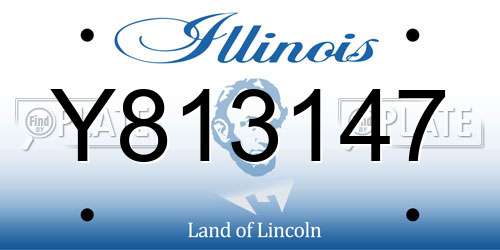 Y813147 Illinois License Plate