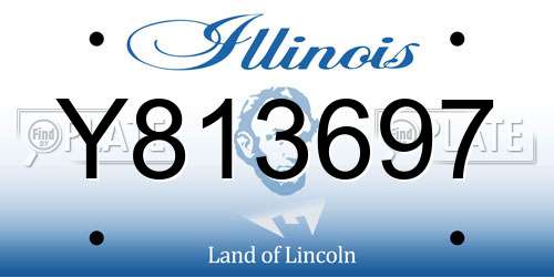 Y813697 Illinois License Plate