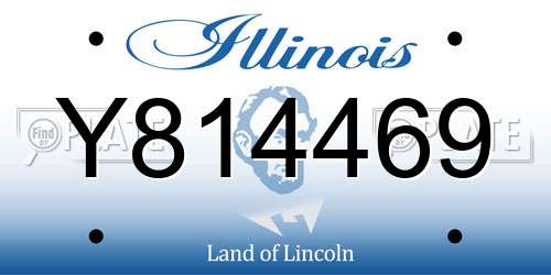Y814469 Illinois License Plate