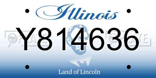 Y814636 Illinois License Plate