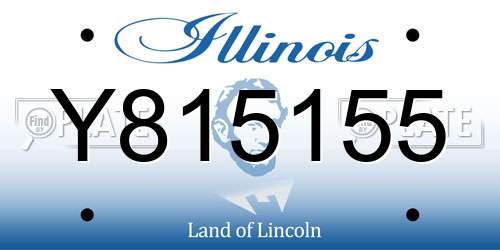 Y815155 Illinois License Plate