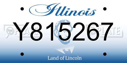 Y815267 Illinois License Plate