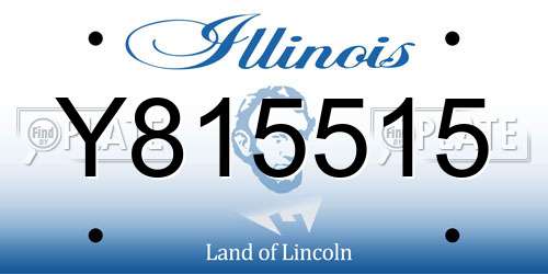 Y815515 Illinois License Plate
