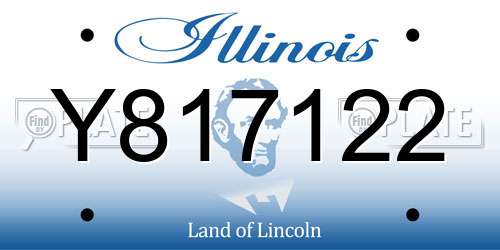 Y817122 Illinois License Plate
